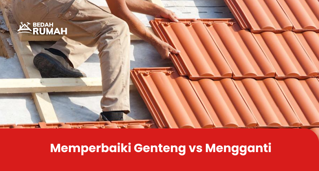 memperbaiki genteng vs mengganti
